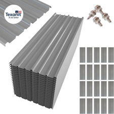 20 Pcs Metal Roofing Panels, 6.1 Feet Corrugated Galvanized Roofing Panels Metal