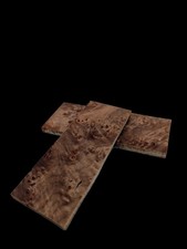 Bookmatched Stabilized Maple Burl Knife Blank Set 5x2x0.25 