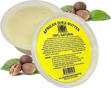 Raw African shea butter 8oz container white or yellow A  