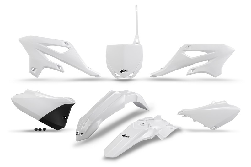 Kit plastique OVNI blanc Yamaha YZ85 en polypropylène flexible