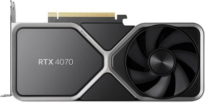 NVIDIA GeForce RTX 4070 12GB Founders Edition Graphics Card Titanium and Black