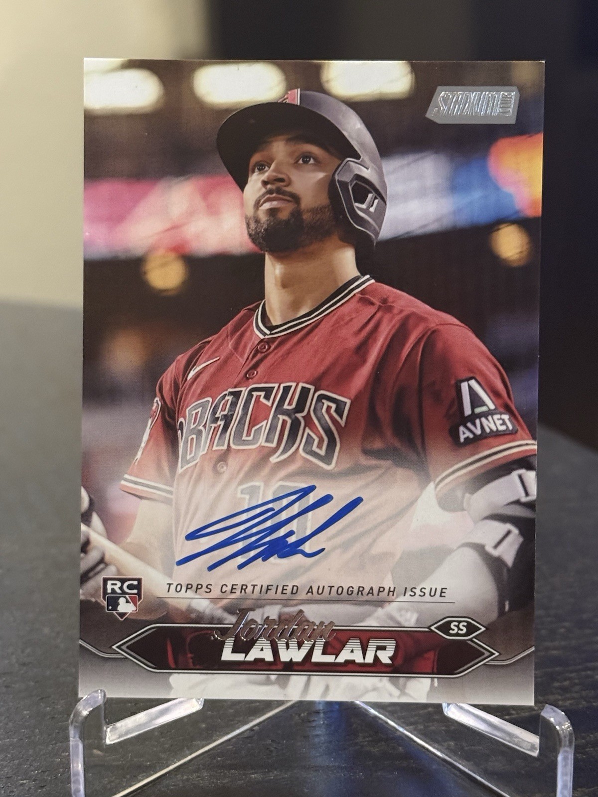 Jordan Lawlar 2024 Stadium Club Auto Autograph RC Arizona Diamondbacks Dbacks
