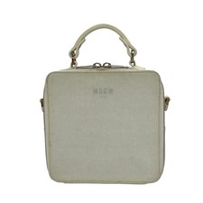 Borsa a mano MSGM in pelle bianca