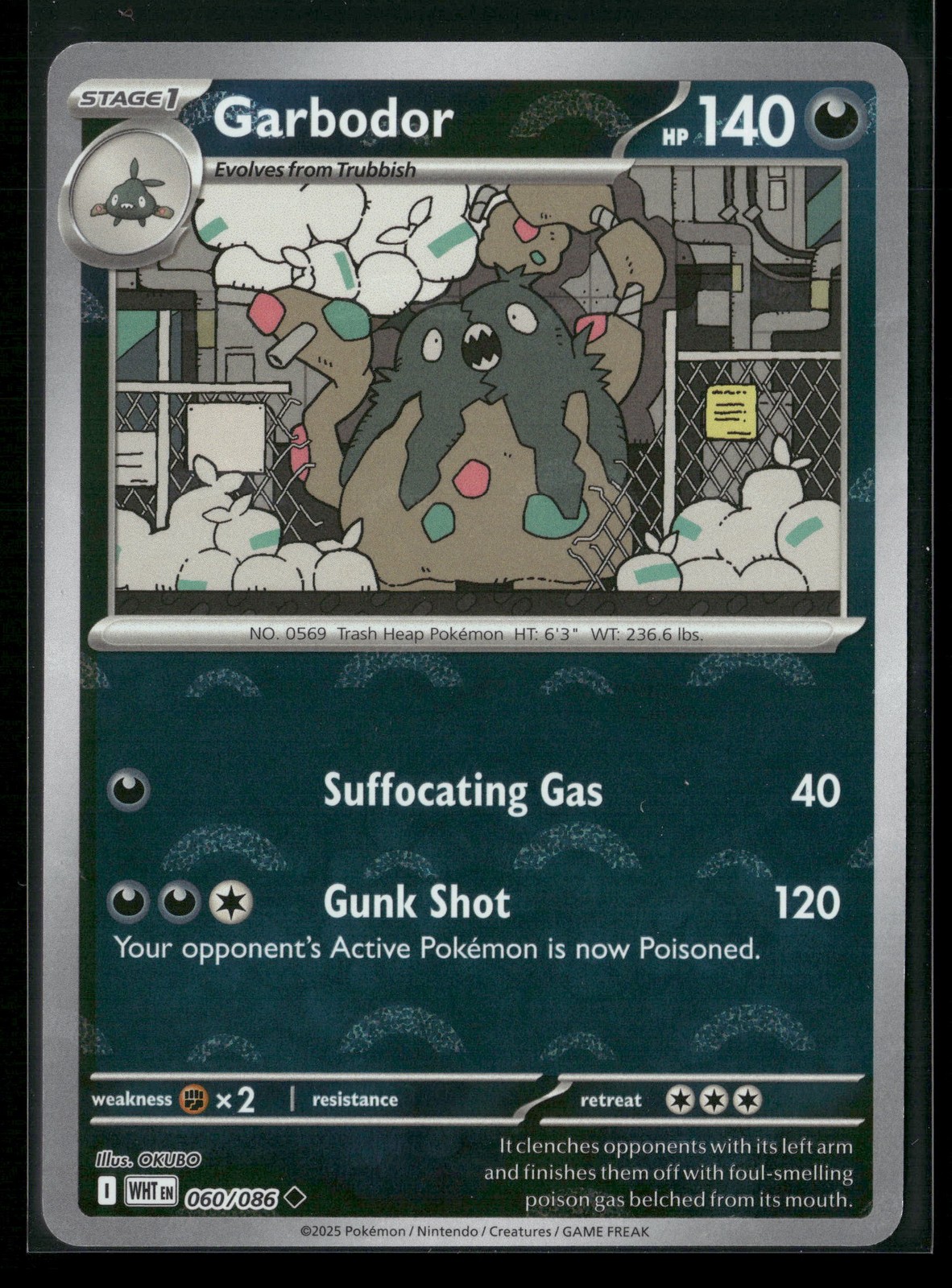 Garbodor (Poke Ball Pattern) SV: White Flare 060/086 Uncommon NM
