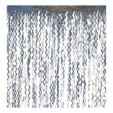 4 Pack Party Backdrop Decoration,Streamer Foil Fringe Curtain, Silver