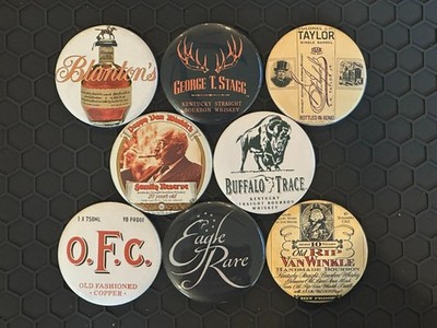 Bourbon Buffalo Trace Products Magnets 2 1/4  ToolBox Magnet Set Of 8