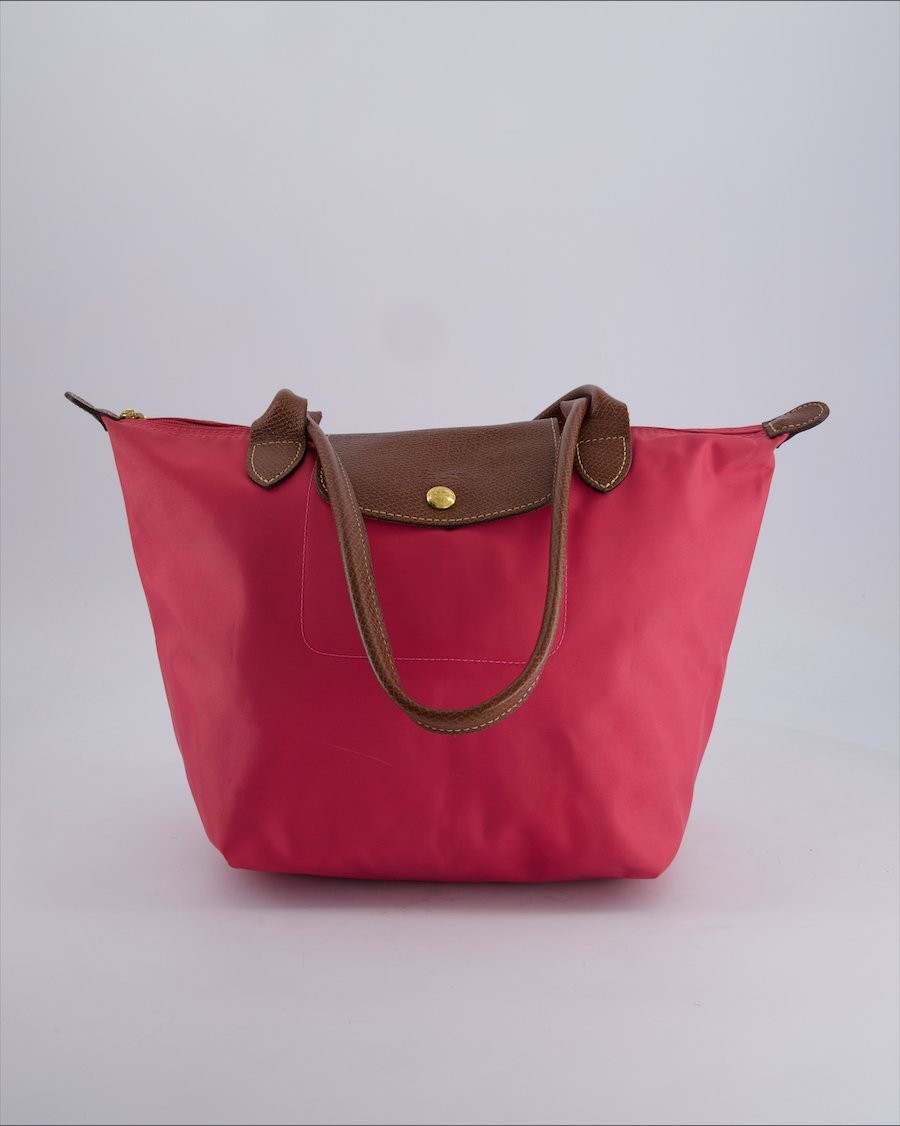 Borsa da spalla Longchamp Polyamide Rosa - Ottime condizioni