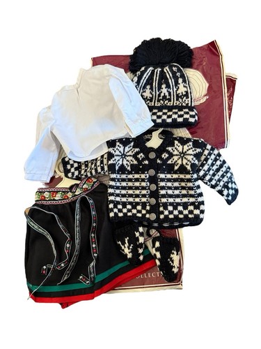 AMERICAN GIRL KIRSTEN Winter Woolens Sweater Hat Blouse Skirt Pleasant Company
