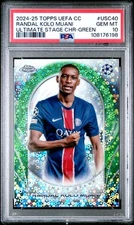 RANDAL KOLO MUANI 2024-25 TOPPS ULTIMATE STAGE GREEN REFRACTOR /99 PSA 10 POP 1