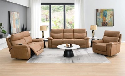 ACME Chavis Power Motion Sofa w/USB & Power Headrest in Brown Leather Aire