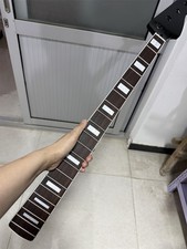 J Bass Black 20fret Rosewood Maple Electric Bass Neck White block Inlay Gloss