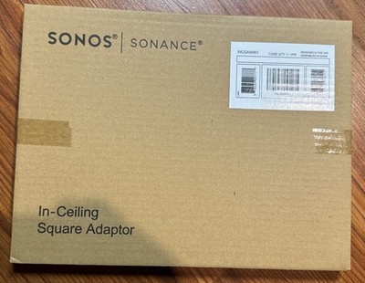 SONOS Sonance INCGAWW1 Speaker 6   Grille In-Ceiling Square Adapter (Pair) White