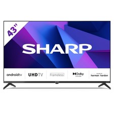 Sharp 43" Inch Frameless Android Ultra HD 4K LED Smart TV with Freeview Play