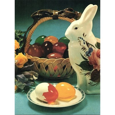 Common Symbols of Easter Holiday 1970s Retro Kitsch Wall Art Print SG2