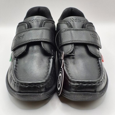 Kickers Reasan Strap Black Leather School Shoes 1-12833 - Size EU 30 UK 12