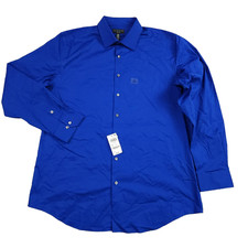 Alfani Men Shirt 17-17 1/2 36-37 Lazulite Slim-Fit Temperature Regulating Dress