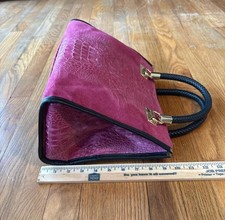 Borsa Tote Donna In Pelle PU Con Stampa Ciliegie – Piccola Borsa A Mano Rosa