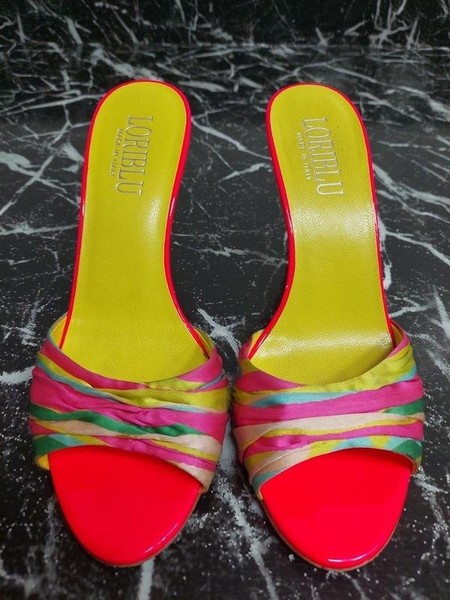 Women Loriblu Sabots Pink Satin 38