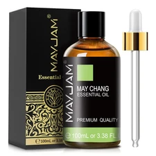 MAYJAM 100ml May Chang Essential Oil 100% Pure & Natural Aromatherapy Skin Hair