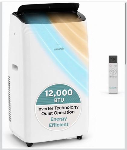 SereneLife Portable Air Conditioner, 12000BTU, WiFi + Heat + Cooling + Dry