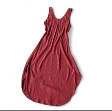 VICTORIA'S SECRET Vintage Gold Label Burgundy Floral 100 SILK Dress Large Maxi