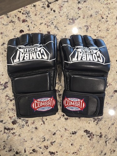Combat Sports International MMA Black Fighting/Training Gloves Adult Size Small