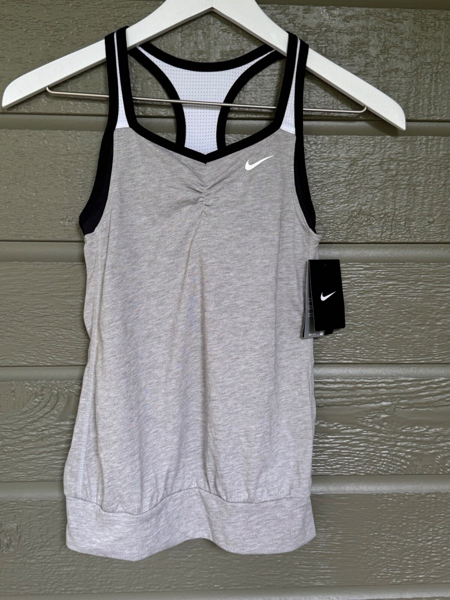 nike dri fit tank with built in bra