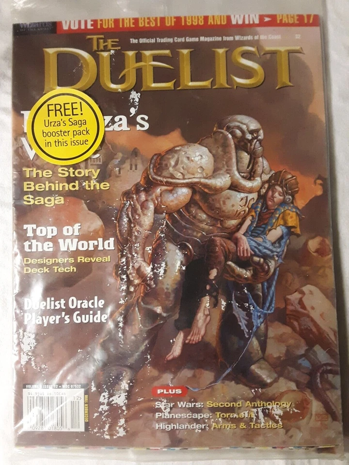 Urza's Saga sealed booster pack Duelist 32 Dec 1998 FREE SHIPPING  promocardsNEW - Image 2 of 4