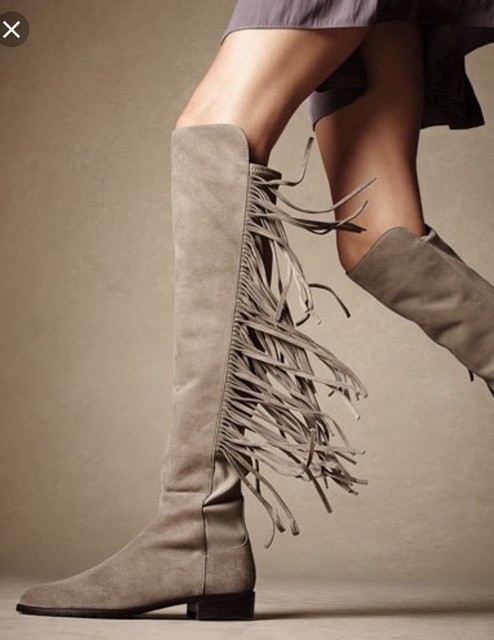 stuart weitzman fringe boots