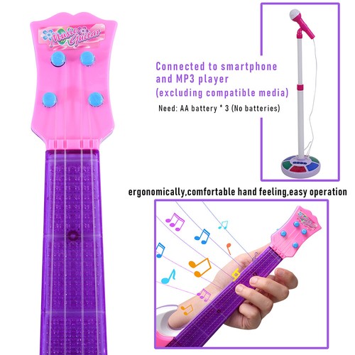 Kids Guitar for Children Music Simulation Toys Guitar for 3-16 Years Kids - Picture 3 of 13