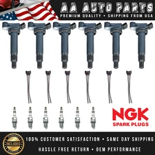 6 Ignition Coil & 6 NGK Spark Plug & 6 connectors for 2004-2006 Lexus RX330 3.3L