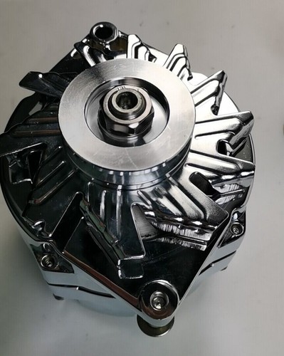 Kit de polea y soporte SBC SB Chevy 350 con bomba de dirección asistida y alternador cromado - Imagen 4 de 13