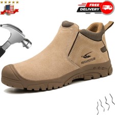 Mens Steel Toe Shoes Safety Shoes Work Boot Anti-Hot Welders Protective Shoes