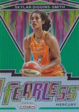 2021 Panini Prizm WNBA Fearless Insert Green Refractor #15 Skylar Diggins-Smith