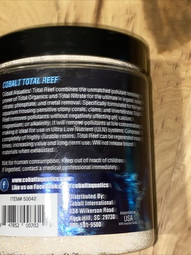 cobalt aquatics Total Reef Rechargeable Absorptive Resin Marine Aquarium - Picture 2 of 3