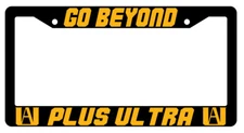 Go Beyond Plus Ultra Design 2A Black Plastic License Plate Frame MHA