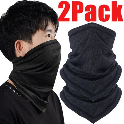 2-Pack UV Protection Face Mask Scarf Breathable Hiking Scarf Neck Gaiter Bandana