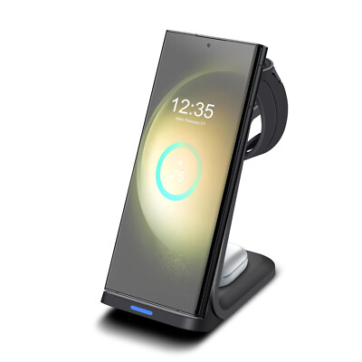 3in1 Kabelloses Ladegerät Ladestation Für Samsung S26+ S25 Note20 Galaxy Watch 8