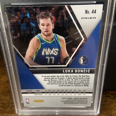 2019-20 Panini Mosaic Luka Doncic Green mosaic #44 PSA 10 Blue