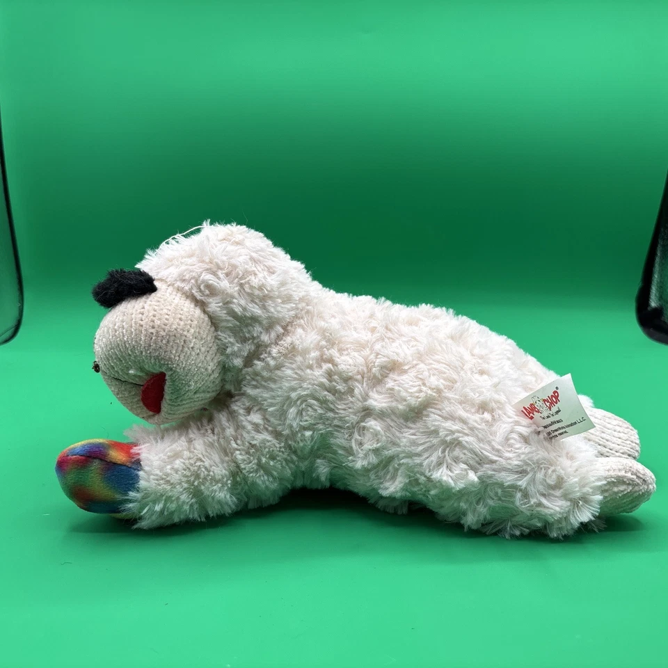 Multipet Lamp CHOP Dog Toy Argyle Orange 11 Inch Swirly Fetch Chew Squeaky Plush - Image 2 of 4