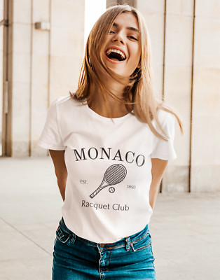 Monaco Shirt, Monaco TShirt, Monaco Shirt for Women, Monaco Tennis - SIZE S