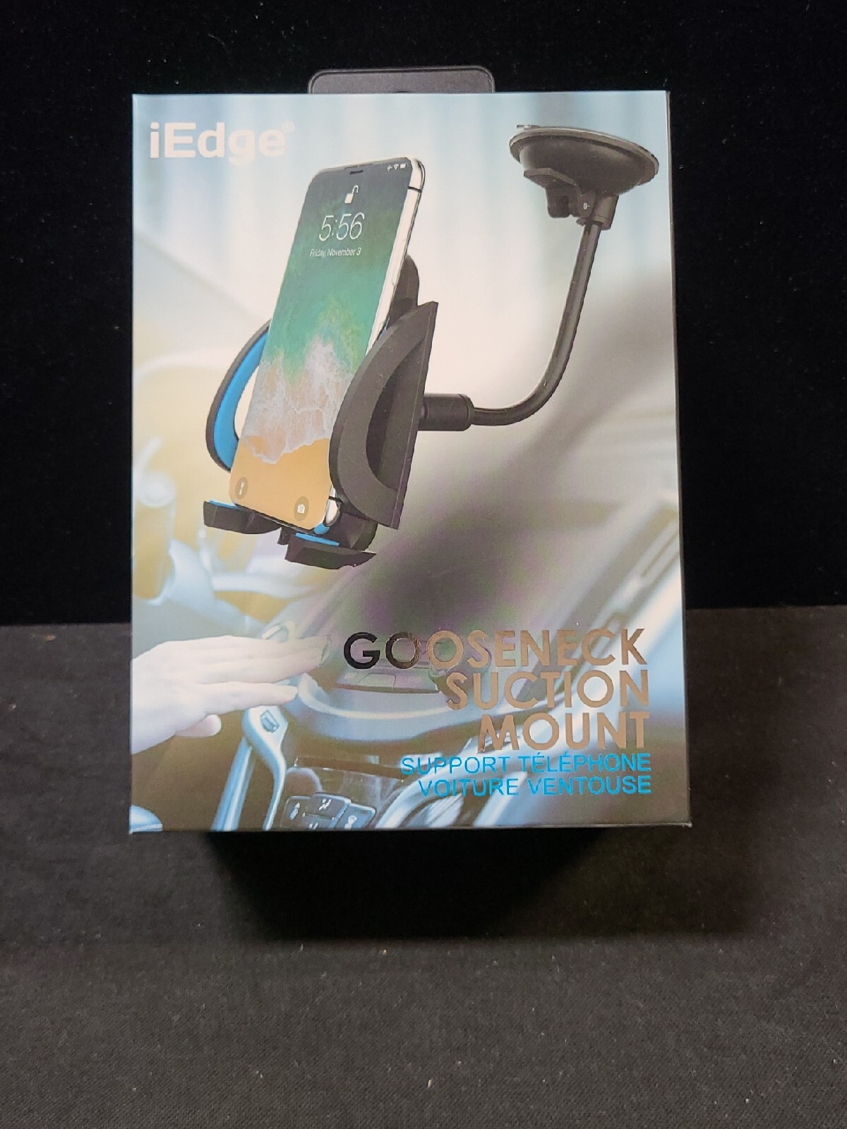 Car Phone Mount - IEdge Suction Goose Neck Mount - Brand New In Box-image