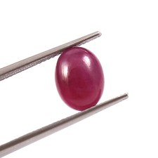 1.60 CT - Natural CERTIFIED Mozambique Ruby Oval Cabochon Loose Gemstone 7x5 MM