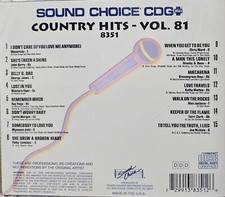 SC8351 COUNTRY HITS NEW IN PLASTIC SOUND CHOICE KARAOKE LOT EB