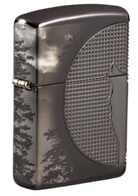 Zippo 49353, Howling Wolf & Moon Deep Carve Armor Lighter