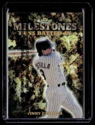 1999 Finest Milestones Vinny Castilla 0564/1400 Colorado Rockies #M26