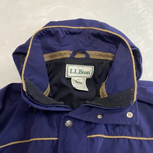 LL Bean Jacket Men Medium Dark Purple Winter Coat Vintage Nordic Lined Outdoor M - Picture 10 of 17