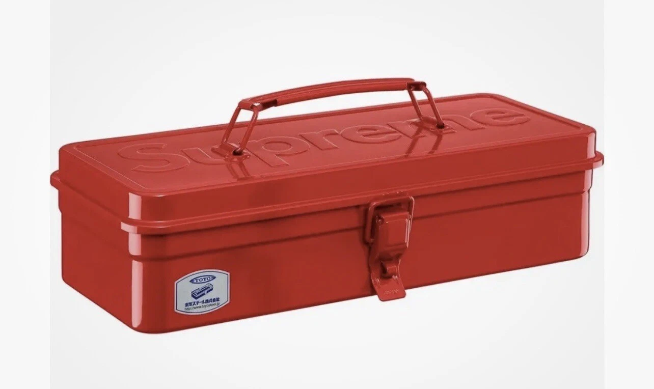 Boîte à outils Supreme TOYO en acier T 320 R rouge + 3 autocollants