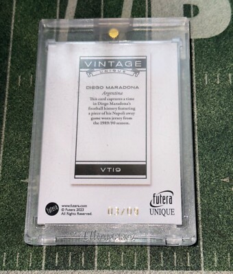 2023 Futera Diego Maradona Vintage Game Used Worn Triple Jersey