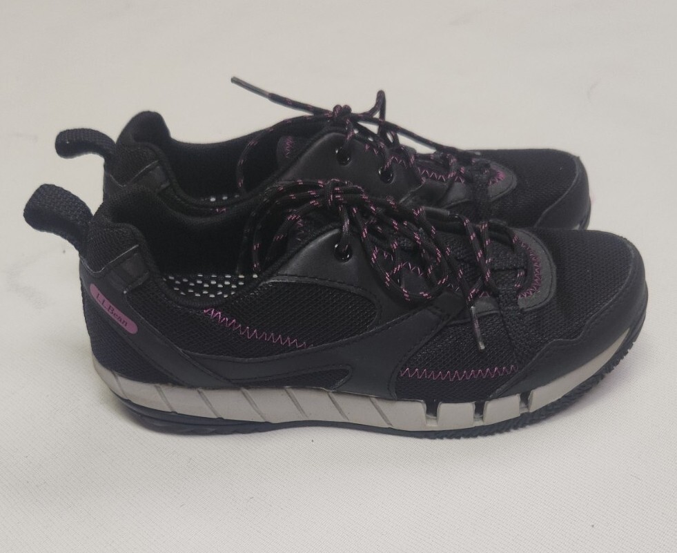 L.L. BEAN ATHLETIC SHOES PINK GRAY AND BLACK SNEAKERS  display picture 2
